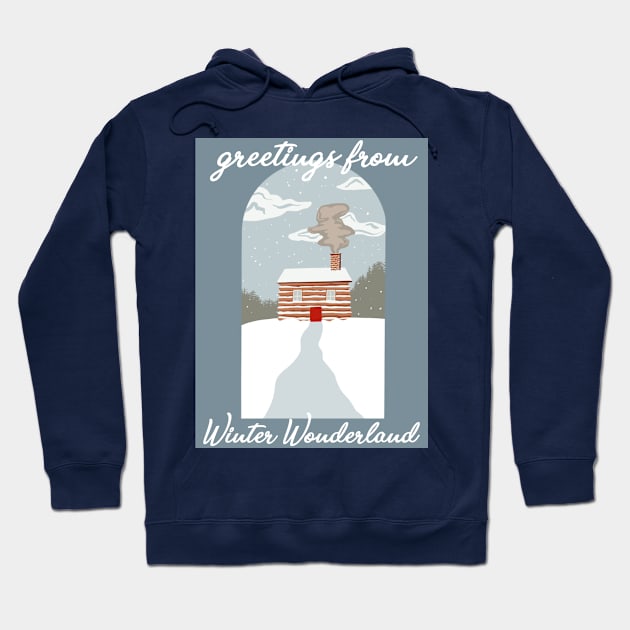 Winter Wonderland Art Deco Hoodie by CMORRISON12345